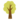 Smiling cartoon tree with green leaves