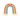 Smiling rainbow with fluffy clouds